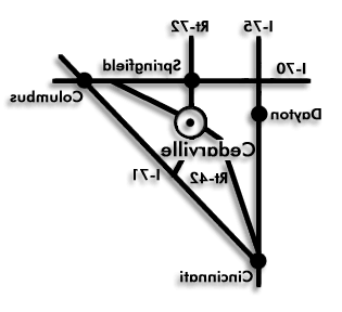 Map to Cedarville